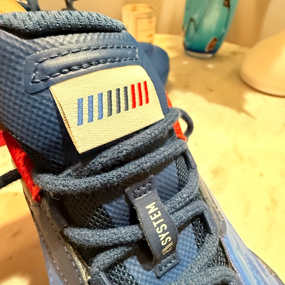 Blue and Red Athletic Sneakers - Picture 5 of 7